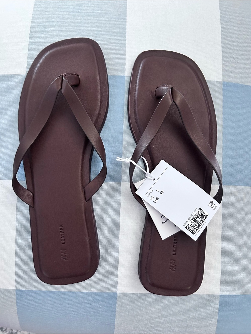 H&M Brown Leather Sandal Size 9
